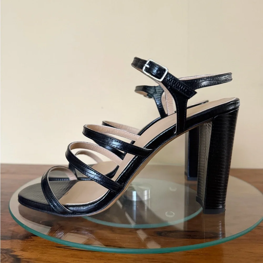 Inez Sasha heel in Black Lizard Emboss size 9.5 W - Picture 7 of 17